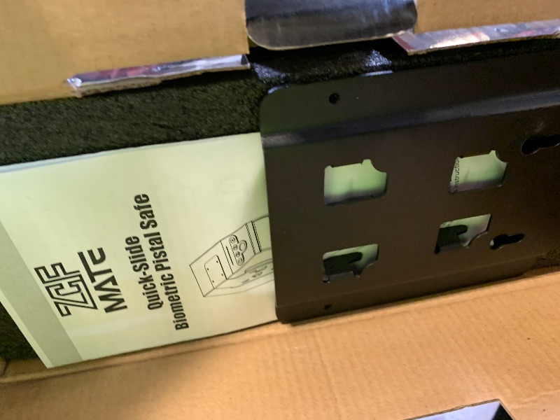 Photo 1 of Biometric Pistol Gun Safe with Auto Sliding Door – 0.1s Quick Access Handgun Safe for Nightstand, Desk, Bedside, Truck – Fingerprint, PIN Code & Key Access Security Box