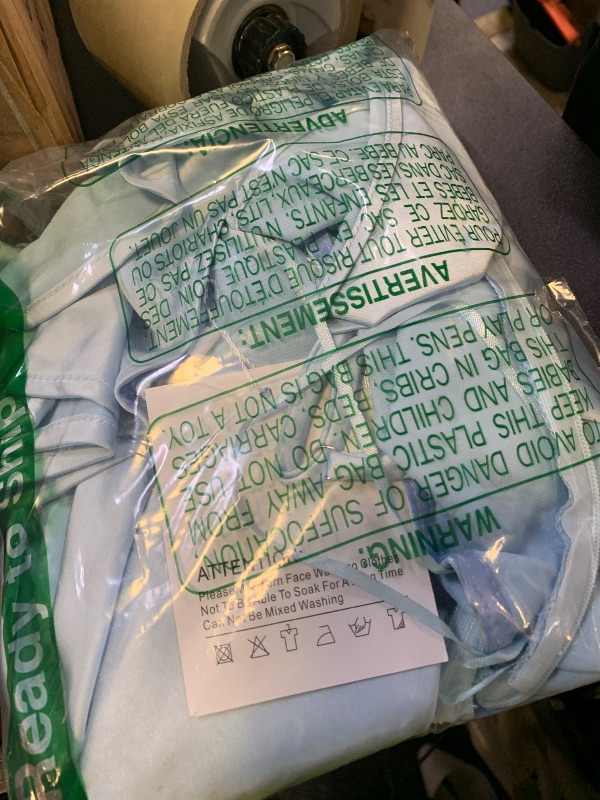 Photo 1 of UEZOU 2026 Satin Cowl Neck Spaghetti Strap Slip Maxi Dress for Women Tie Strap Formal Wedding Guest Dresses with Slit Babyblue