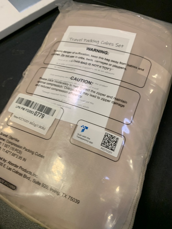 Photo 1 of 10 Set Compression Packing Cubes for Travel Gifts Women Mom,OlarHike Luggage Clothes Organizer for Travelers,Airplane/Cruise/Car/Train Travel Essentials,Compressible Expandable Saver Space Bags(Beige)