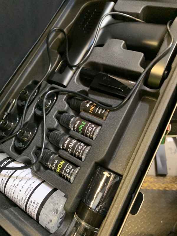 Photo 1 of Electric Cocktail Smoke Bubble Gun Kit - Aroma Blaster with 4 Flavor Oils & Edible Bubbles | 5000mAh Rechargeable, Color Screen | Smoker for Whiskey, Food, Drinks | Great Gift for Dad, Men, Bartender