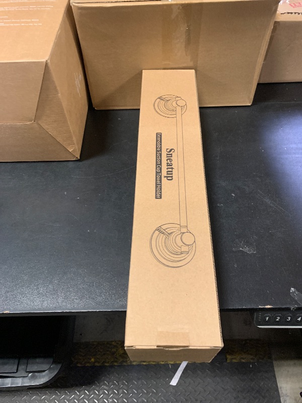 Photo 1 of Sneatup Suction Cup Extendable 17-29" Stainless Steel Towel Bar (Chrome Plating)