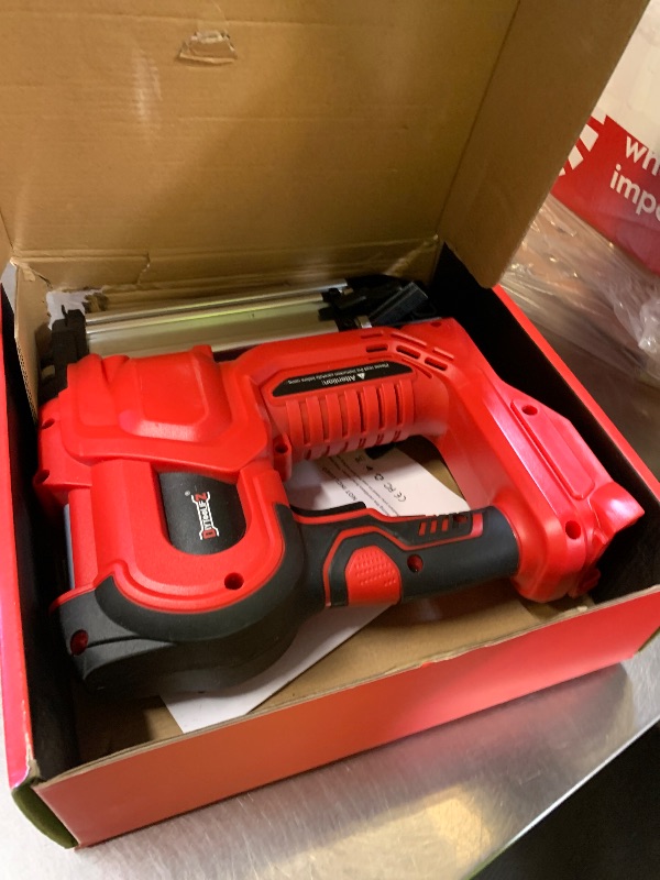 Photo 1 of DIYtoolifz 18GA Cordless 2" Brad Nailer Compatible with Milwaukee 18V (Tool Only), 2-in-1 Nail/Staple Gun, Tool-Free Jam, Adjustable Depth, 2 Modes with 400 Nails/Staples for Woodworking, Carpentry