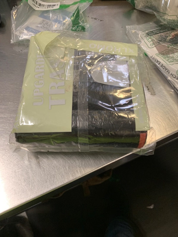 Photo 1 of 100 Counts 2.6 Gallon Trash Bag Drawstring Small Trash Bags, Thick Pre-separated Garbage Bags, Trash Bin Liners, Suitable for bathroom, kitchen, bedroom, office (Black)