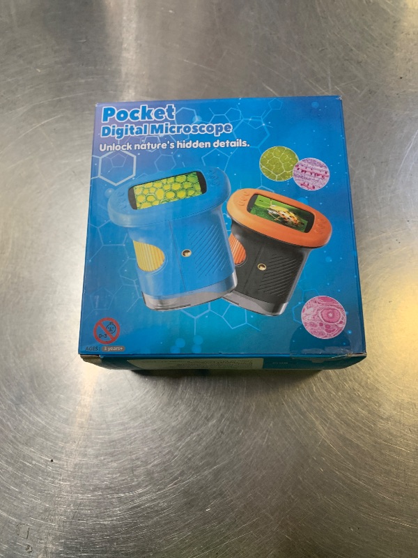 Photo 1 of 1000X Handheld Microscope for Kids, 4K 2.4" Screen Digital Kids Microscopes with 12 Slides, Portable Edu Toys Gifts for Age 3 4 5 6 7 8 9 10 11 12 Year Old Boys Girls Children Students(Blue)