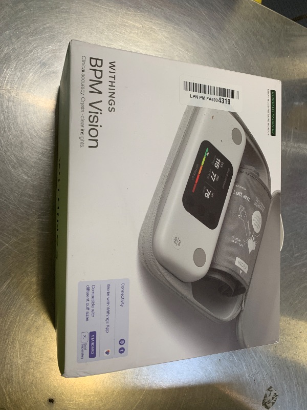 Photo 1 of Withings BPM Vision – Smart Arm Blood Pressure Monitor | FDA-Cleared | Easy-to-use, Accurate Systolic & Diastolic Measurements, Wide Range Cuff | Wi-Fi & Bluetooth | iOS & Android | FSA/HSA