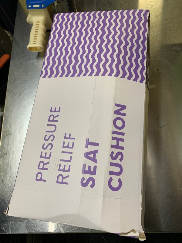 Photo 1 of C CUSHION LAB Patented Pressure Relief Seat Cushion for Long Sitting Hours on Office/Home Chair, Car, Wheelchair - Extra-Dense Memory Foam for Hip, Tailbone, Coccyx, Sciatica - Light Grey