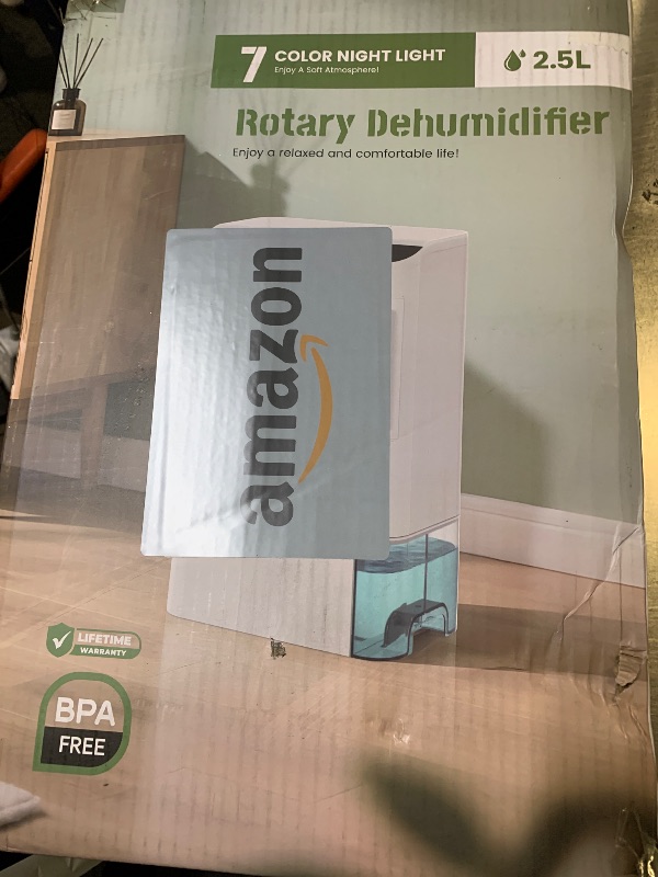 Photo 1 of Dehumidifiers for Home, 2000 Sq.Ft Small Dehumidifier with 3.3ft Drain Hose, 2.5L Tank, Timer Sleep Mode, Portable Dehumidifier for Basement, Bedroom, Bathroom (Pure White)