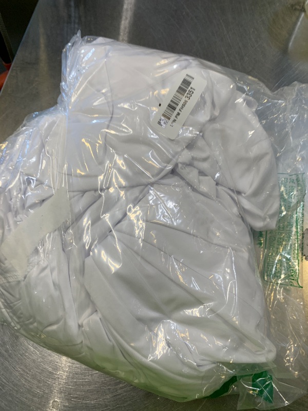 Photo 1 of 10x10ft Wrinkle Free White Backdrop Curtain for Parties Soft Fabric Drapes Wedding White Curtain Backdrop for Birthday Party Decorations Background for Photography 5x10ft, 2 Panels