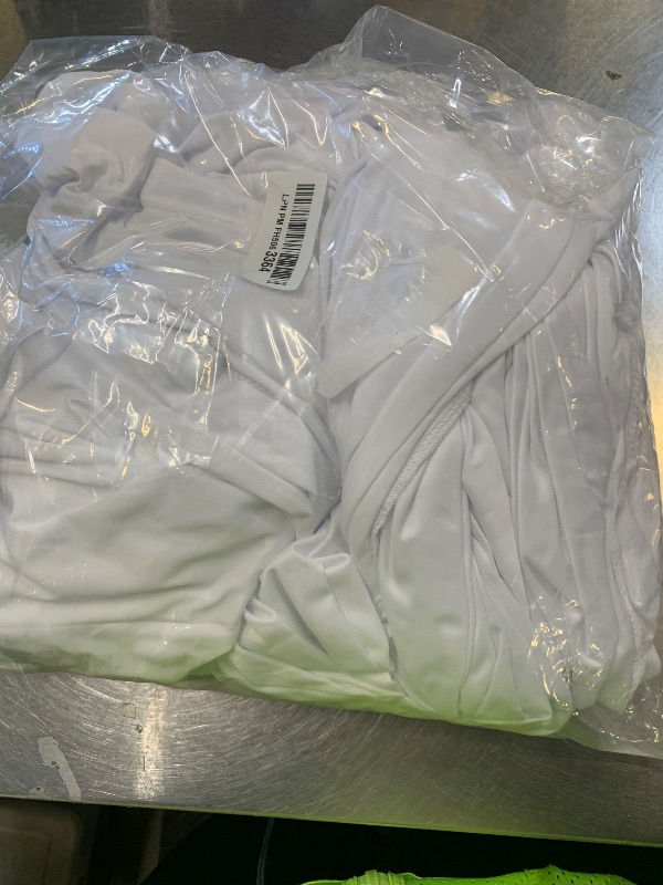 Photo 1 of 10x10ft Wrinkle Free White Backdrop Curtain for Parties Soft Fabric Drapes Wedding White Curtain Backdrop for Birthday Party Decorations Background for Photography 5x10ft, 2 Panels