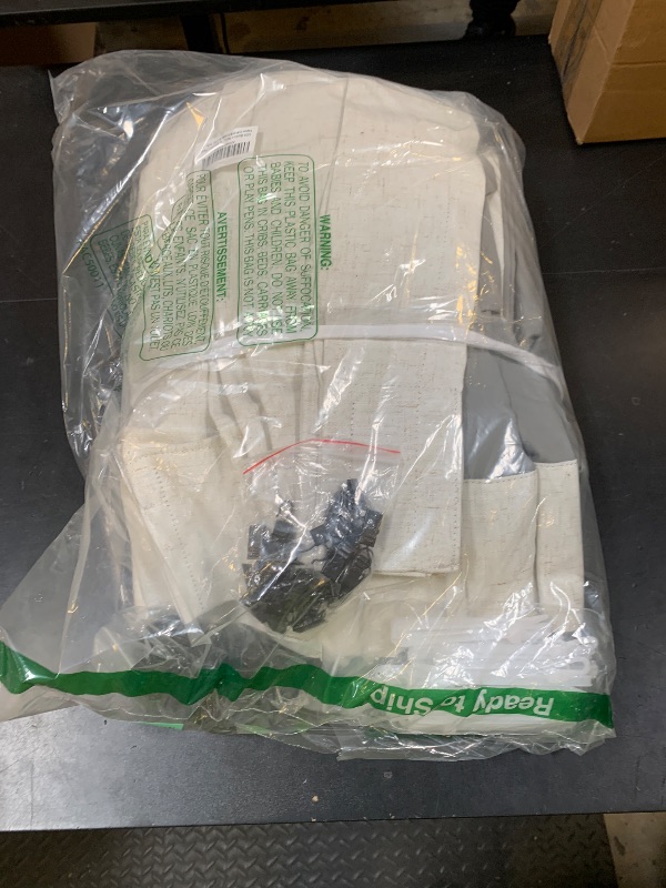 Photo 1 of 100% Blackout Pinch Pleat Linen Curtains 96 Inch Length 100 Inch Wide for Sliding Door Pinch Pleated Thermal Insulated Drapes Farmhouse Rustic Room Darkening Natural Cream Curtain for Bedroom 1 Panel