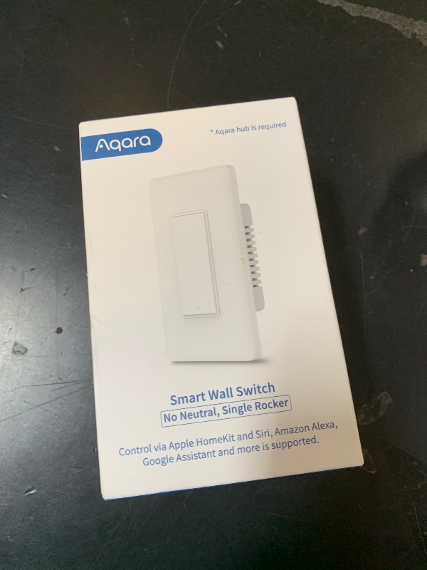 Photo 1 of Aqara Smart Light Switch (No Neutral, Single Rocker), Requires AQARA HUB, Zigbee Light Switch, Remote Control and Smart Home Automation, Compatible with HomeKit, Google, Works with Alexa, SmartThings