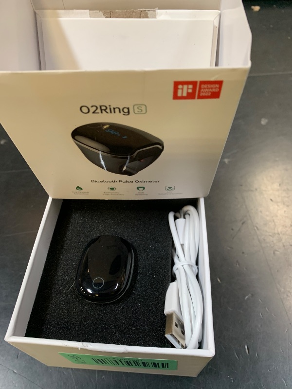 Photo 1 of Wellue O2Ring-S Oxygen Monitor with Vibration Reminder, Bluetooth Pulse Oximeter Tracks SPO2 and Pulse Rate, 24 hrs Battery Life, 4*10 Hours Built-in Memory, Rechargeable Pulse Ox with Free PC & APP