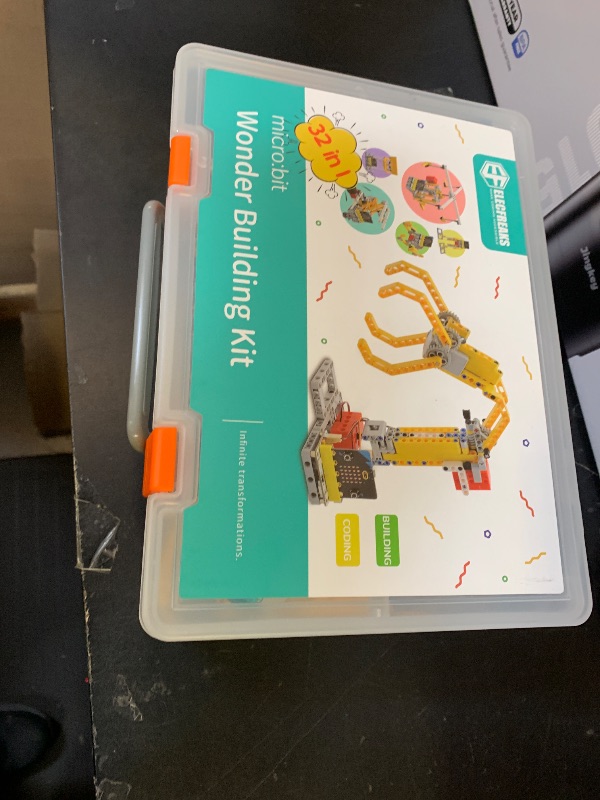 Photo 1 of ELECFREAKS microbit 32 in 1 Wonder Sensor Kit, Makecode Programmable Learning Kit with Building Bricks/Sensors/Wukong Expansion Board(Without Micro:bit)