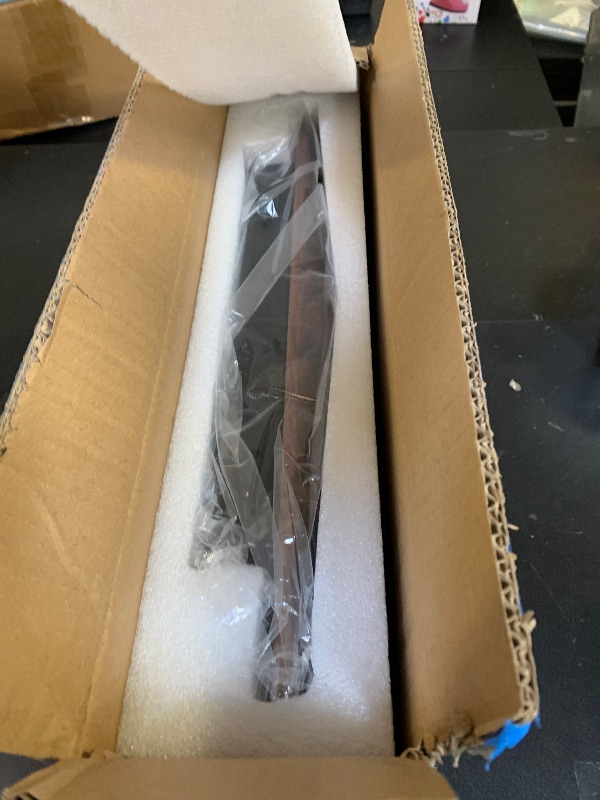 Photo 1 of Modern Walnut Wood Wall Sconce Light, Iron Frame, 15.74x3.94 Inch, G4 Bulbs, Contemporary Wooden Wall Mount Lamp for Living Room, Bedroom, Hallway (Wooden Wall Sconce)