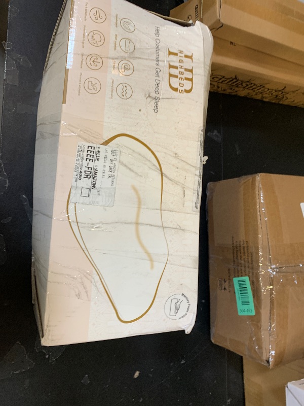 Photo 1 of HighBeds Side Sleeper Pillow – Soft Ergonomic Cervical-Neck-Pillow for Neck Pain Relief, Ice Silk Zipperless Pillowcase, Eco Friendly and Durable Material (White)