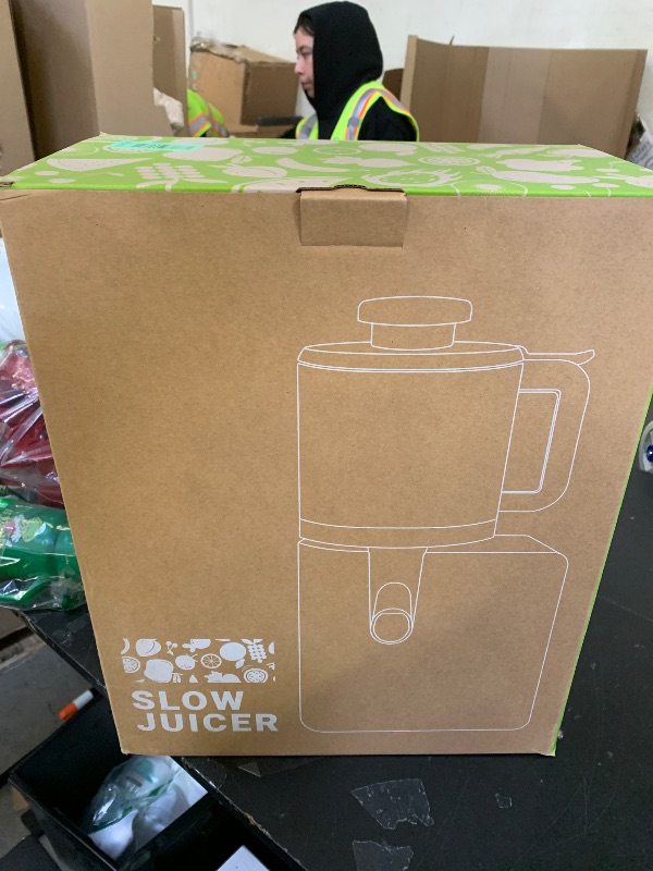 Photo 1 of Cold Press Juicer Machines with 6.5" Large Feed Chute, Juicer for Whole Vegetables & Fruits, High Juice Yield (Black)