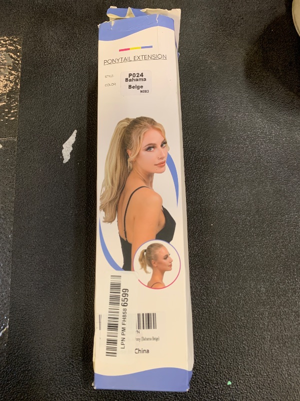 Photo 1 of YOUNGWAYS Clip in Ponytail Extension 18 Inch Pony Tails Hair Extensions for Women Long Straight Curly Tail Ponytail Hair piece Synthetic Fake Versatile Pony (Bahama Beige)