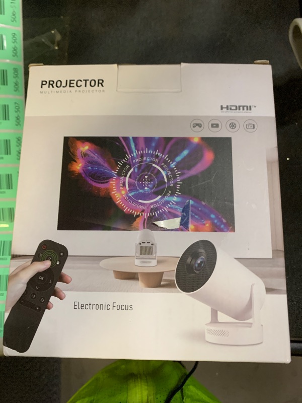 Photo 1 of ?Electric Focus?Mini Projector, Support 4K 1080P, 210 ANSI Portable Projector with WiFi and Bluetooth, Auto Keystone Correction Video Projector, Compatible with Smartphone,TV Stick,Laptop