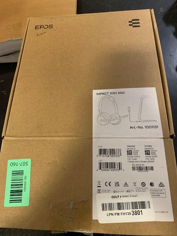 Photo 1 of EPOS Impact 1061 ANC High-Performance Bluetooth Headset for PC - Double-Sided, Advanced Noise Cancellation, EPOS AI, Super Wideband Audio, Intuitive Controls, for Professionals in Loud Workspaces