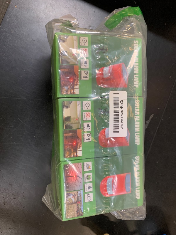 Photo 1 of Qualirey 6 Pack Solar Sound and Light Alarm Motion Sensor 129db Outdoor Security Siren Waterproof Motion Activated Detector Alarm 6 LEDs Flash Warning Strobe System for Home, Farm (Red)