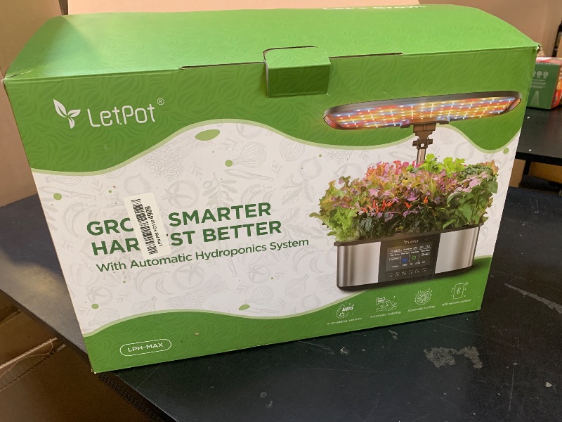 Photo 1 of LetPot LPH-Max Hydroponics Growing System Kit, 21 Pods APP & WiFi Automatic Controlled Smart Indoor Garden with 36W LED Grow Light, Auto Drip Irrigation Kits, Self-Managed Nurturing & Watering