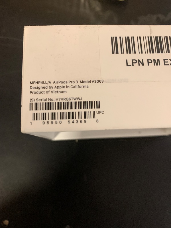 Photo 1 of Apple AirPods Pro 3 Wireless Earbuds, Active Noise Cancellation, Live Translation, Heart Rate Sensing, Hearing Aid Feature, Bluetooth Headphones, Spatial Audio, High-Fidelity Sound, USB-C Charging