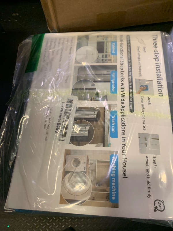 Photo 1 of 10 Pack Cabinet Locks Baby Proofing, Child Proof Cabinet Locks with 3M Adhesive - Easy Installation with Adjustable Straps, Multi-Purpose Child Safety Latches for Drawers Fridge Trash Cans Toilets