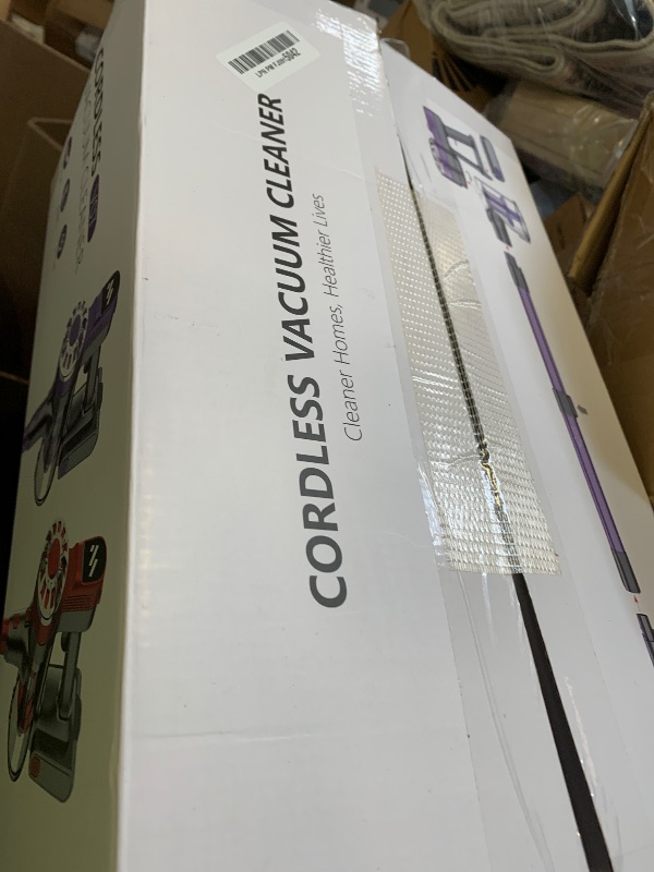 Photo 1 of Cordless Vacuum Cleaner,Vacuum Cleaners for Home with Super Suction,Lightweight Stick Vacuum with 35 Mins Runtime,Rechargeable Cordless Vacuum for Carpet, Tile, Pet Hair, Hardwood Floors(Dark Purple)
