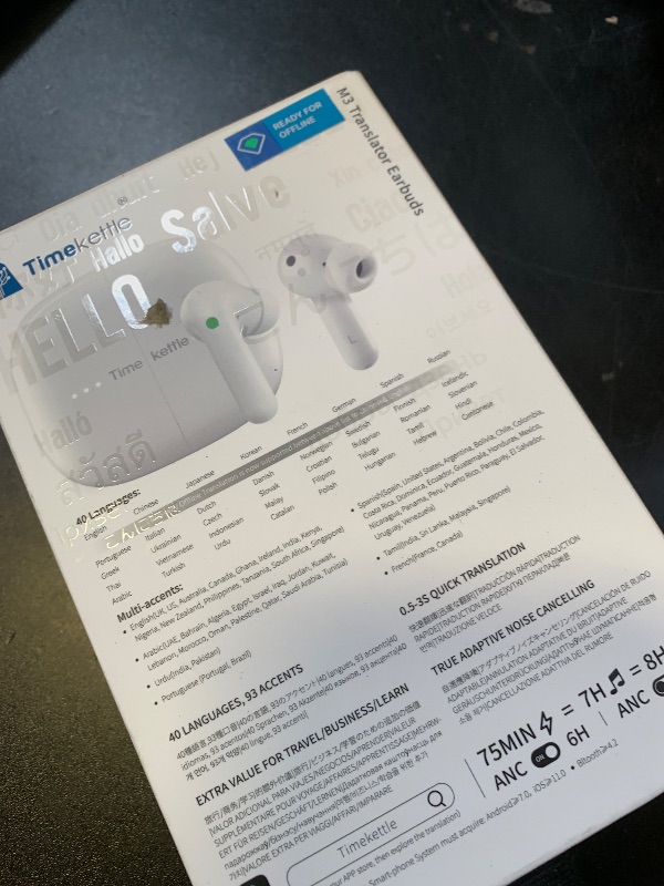 Photo 1 of Timekettle W4 Pro AI Interpreter Earbuds, Real-Time Bidirectional Voice Translation,40+ Languages, Video and Call Translation,for Global Business, Compatible with iOS/Android