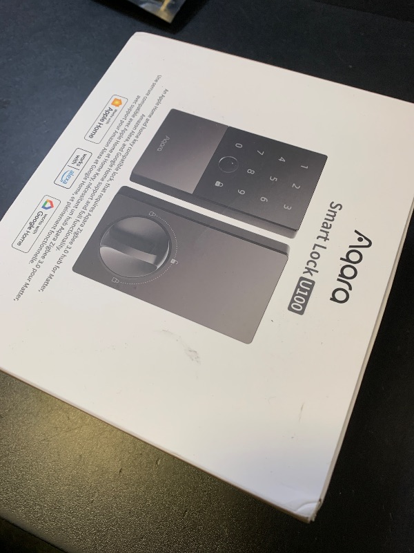 Photo 1 of **LOCKED** Aqara Smart Lock U100, Fingerprint Keyless Entry Door Lock with Apple Home Key, Touchscreen Keypad, Bluetooth Electronic Deadbolt, IP65 Weatherproof, Supports Apple HomeKit, Alexa, Google, IFTTT, Gray