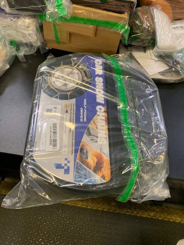 Photo 1 of Snow-Chains Auto Fixing 1 Min Quick Fit Easy Installation Tire-Chains, Portable Reusable Universal Emergency Tire Traction Chain for Passenger Car, Pickup Trucks and SUV - Set of 2 (HKN-150)