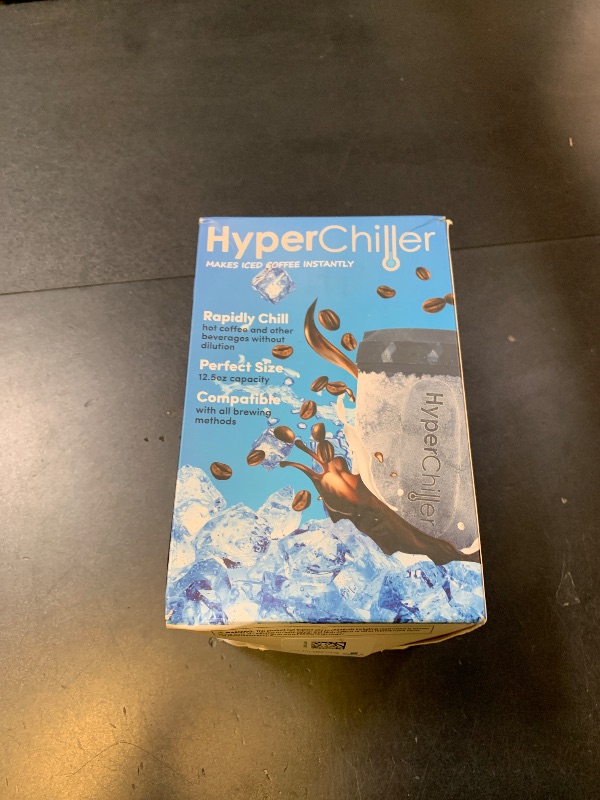 Photo 1 of HyperChiller HC2BG Patented Iced Coffee/Beverage Cooler, NEW, IMPROVED,STRONGER AND MORE DURABLE! Ready in One Minute, Reusable for Iced Tea, Wine, Spirits, Alcohol, Juice, 12.5 Oz, Slate Blue