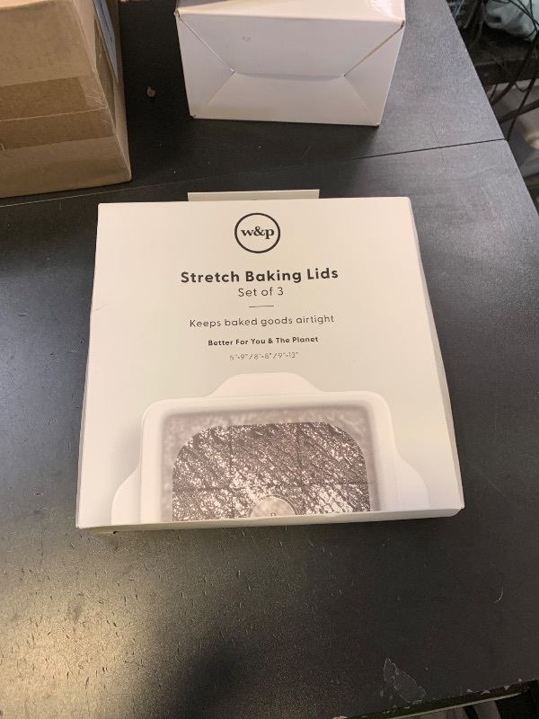 Photo 1 of W&P Reusable Silicone Stretch Lid, Set of 3 – Casserole (9x13), Brownie (8x8), Loaf (5 x 9), Dishwasher Safe, Freezer Safe, LFGB/Premium Materials, Microwave Safe, Clear