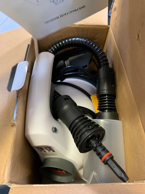 Photo 1 of Steam Cleaner, Pressurized Handheld Steam Cleaner for Home with 12pcs Accessories & Safety Lock, Multi-Surface Powerful Natural Steamer for Deep Cleaning Grout, Kitchen, Bathroom, Car, Windows, White