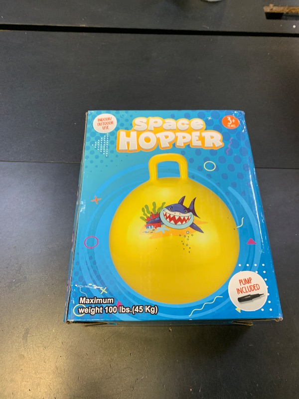 Photo 1 of INPANY Hopper Ball, 18 Inches Bouncy Ball with Handles, Bouncing Bounce Balls Hopper, Inflatable Jumping Hopping Toys for Kids Ages 3-6, Hoppity Hop Girls Boys Gifts, Pump Included