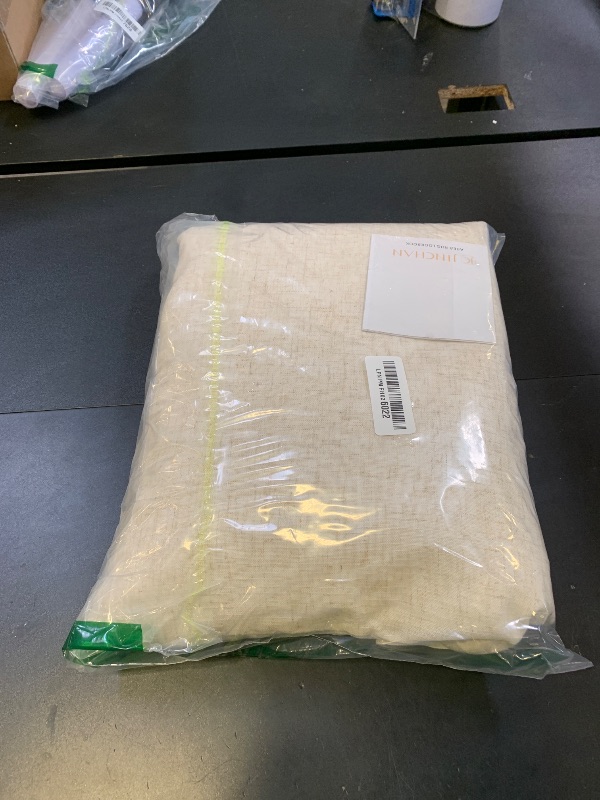 Photo 1 of jinchan Linen Blend Curtains for Living Room 108 Inch Length Extra Long 2 Panels Curtains for Sliding Glass Doors, 50 Inch Wide Drapes with Rod Pocket Back Tab(50W x 108L, Ecru)