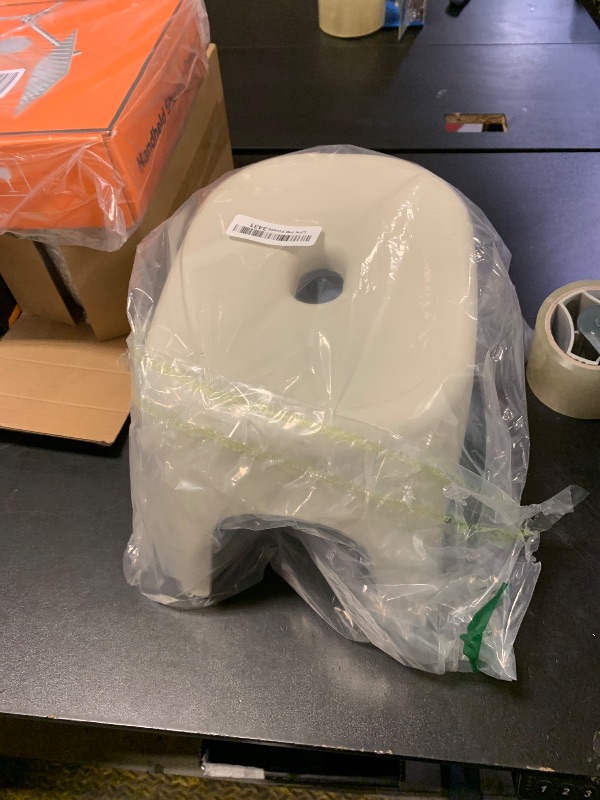 Photo 1 of Plastic Step Stool, Heavy-Duty ABS Bathroom Shower Stool, Non-Slip Bath Seat with Rubber Pads, 12.2x9.25x7.68 Inch,