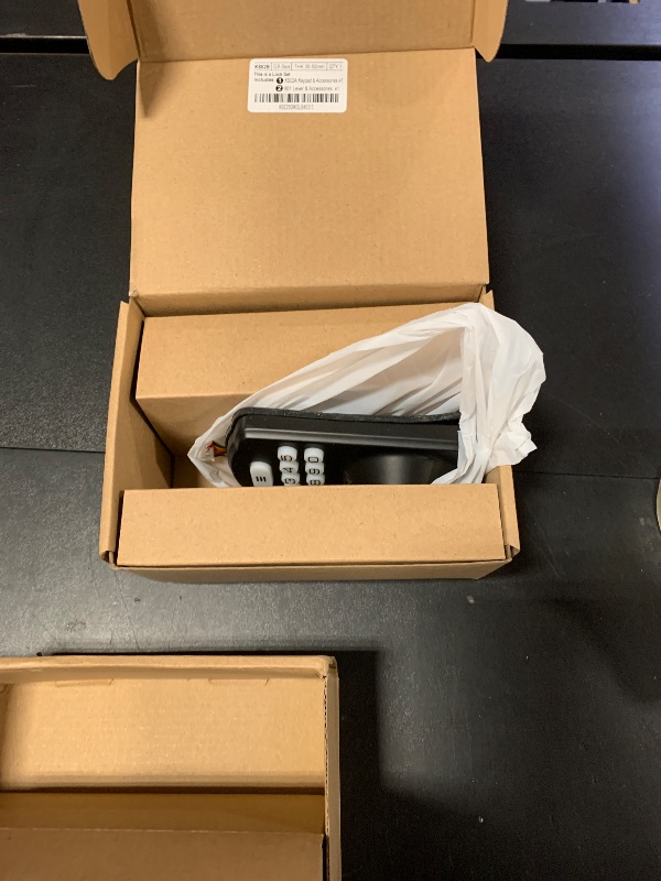 Photo 1 of Veise Fingerprint Door Lock with 2 Lever Handles - Keyless Entry Door Lock, Electronic Keypad Deadbolt, Digital Smart Code & Front Handle Sets, Auto-Locking, Easy Installation, Matte Black