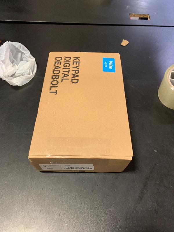 Photo 1 of Veise Fingerprint Door Lock with 2 Lever Handles - Keyless Entry Door Lock, Electronic Keypad Deadbolt, Digital Smart Code & Front Handle Sets, Auto-Locking, Easy Installation, Matte Black