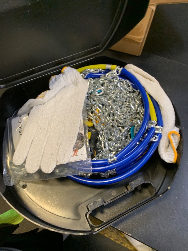 Photo 1 of DEDC Snow Chains for SUV Tire Chains Compatible with Tesla Model Y Cars 1 Min Quick Fit Easy Chainsaw Reusable Universal Emergency Traction Chain Tire Width 235 245 255 265 275 - Set of 2 MS1521
