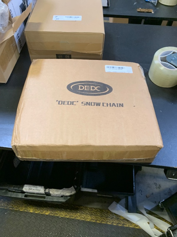 Photo 1 of DEDC Snow Chains for SUV Tire Chains Compatible with Tesla Model Y Cars 1 Min Quick Fit Easy Chainsaw Reusable Universal Emergency Traction Chain Tire Width 235 245 255 265 275 - Set of 2 MS1521