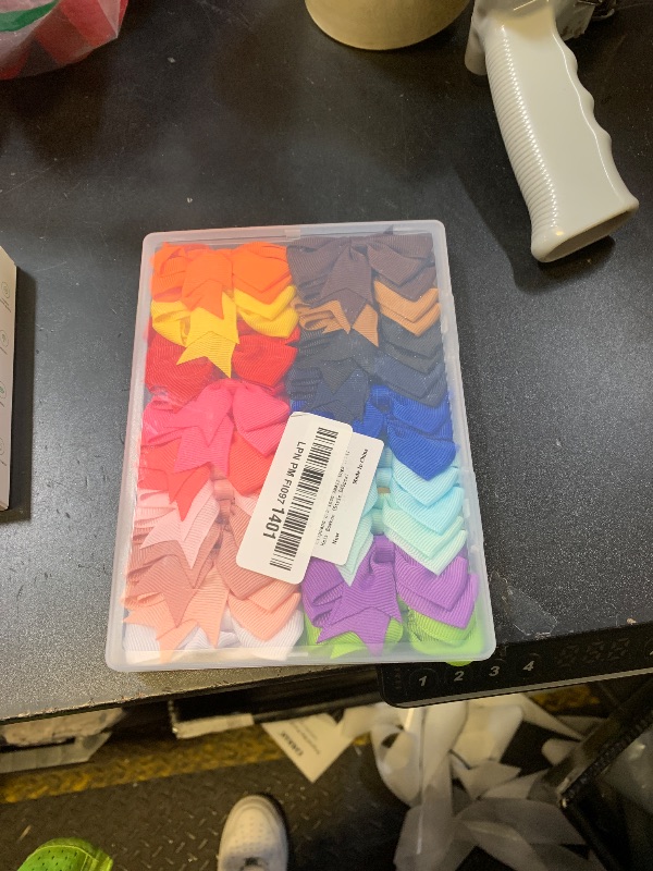 Photo 1 of Clipband 2.5 Inch Small Dogs Hair Barrettes Bows with Rubber Bands,Hair Accessories Bow Pet Grooming Cute Pet Small Hair Bowkno (Style D40pcs)