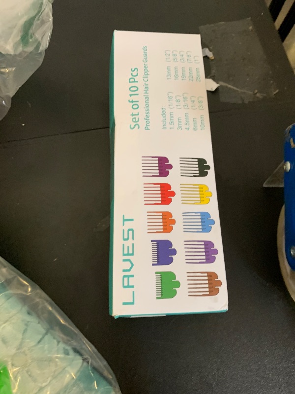 Photo 1 of 10 Professional Hair Clipper Guards Cutting Guides Compatible with Most Wahl Clippers with Organizer, Color Coded Clipper Combs Replacement - 1/16" to 1"