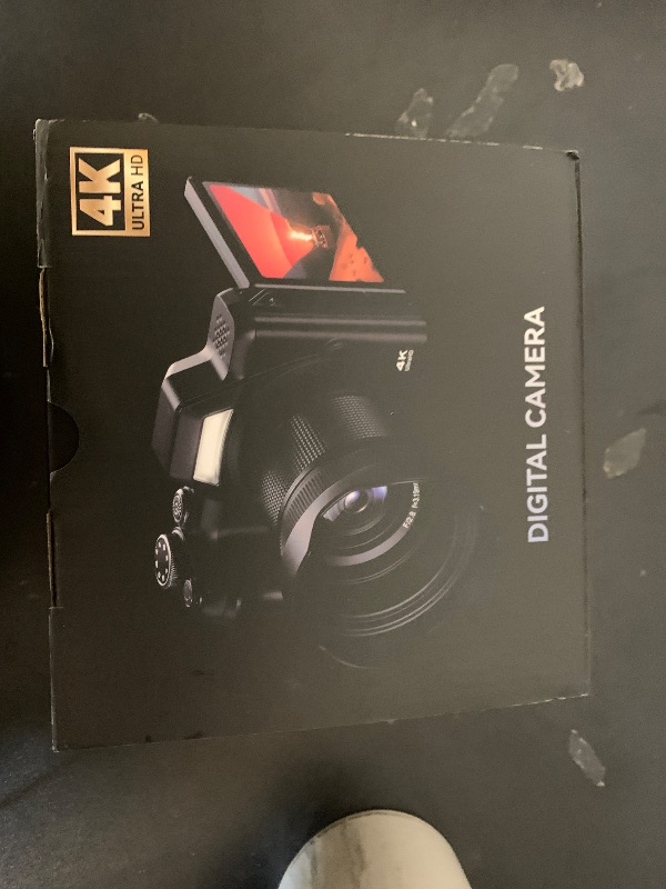 Photo 1 of 4K Digital Camera for Photography & Vlogging, 56MP Point and Shoot Digital Cameras with 180° Flip Screen, 16X Zoom Compact Travel Camera, Portable Cámara for Adults & Beginners with 32GB SD Card