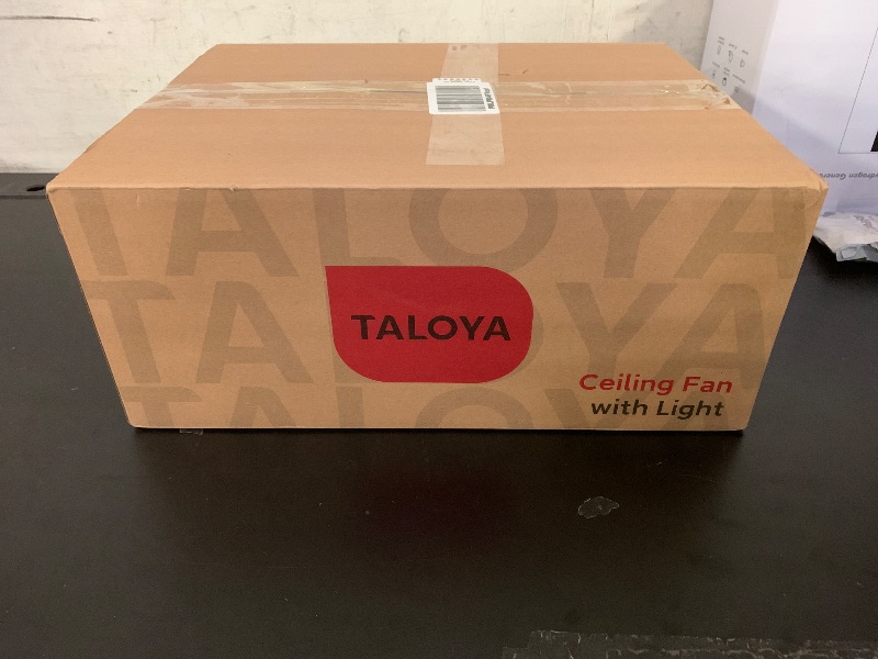 Photo 1 of TALOYA 52 Inch Black Ceiling Fans with Lights Led Remote Control Flush Mount Low Profile for Bedroom Living Dining Room Outdoor Farmhouse Patio,Reversible,DC Motor,Diammable,Buzzer ON/Off,5 Blades