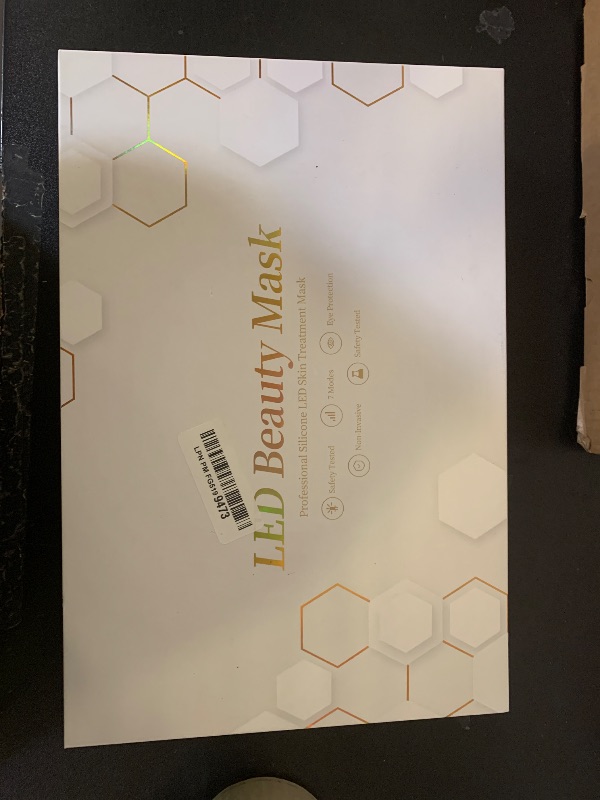 Photo 1 of Yahi Red Light Photon Facial & Neck Mask with Remote Control, 7 Custom Modes with Infrared, Portable & Rechargeable with Timer for Home Use, 175 High-Density Light Beads, White