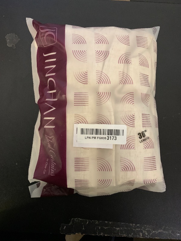 Photo 1 of jinchan Linen Pinch Pleated Kitchen Curtains 36 Inch 2 Panels, Natural Linen Tier Curtains Back Tab Beige Farmhouse Cafe, Light Filtering Small Window Drapes for Bathroom Laundry Room Beige