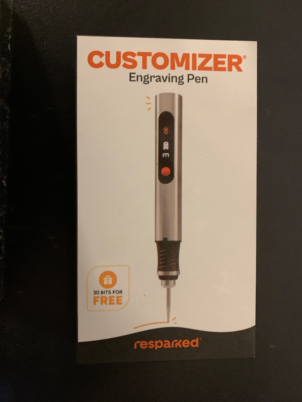 Photo 1 of Resparked Customizer Engraving Pen (Formerly Culiau): Ultimate Cordless Portable Tool for Artists & DIYers - Engrave 50+ Surfaces - Beginner Friendly - Rechargeable - Free 30 Bits & Mastery Guide