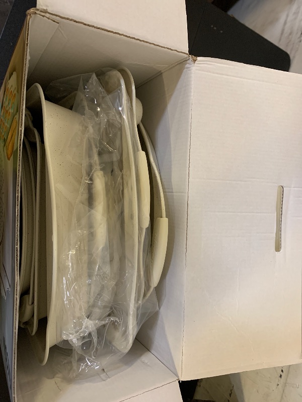 Photo 1 of Kikcoin 22 PCS Nonstick Baking Pans Set, Stackable Bakeware Sets with Silicone Handles, 450°F Oven Safe Baking Sheet Set, Easy Release Cookie Sheets for Baking, Cream