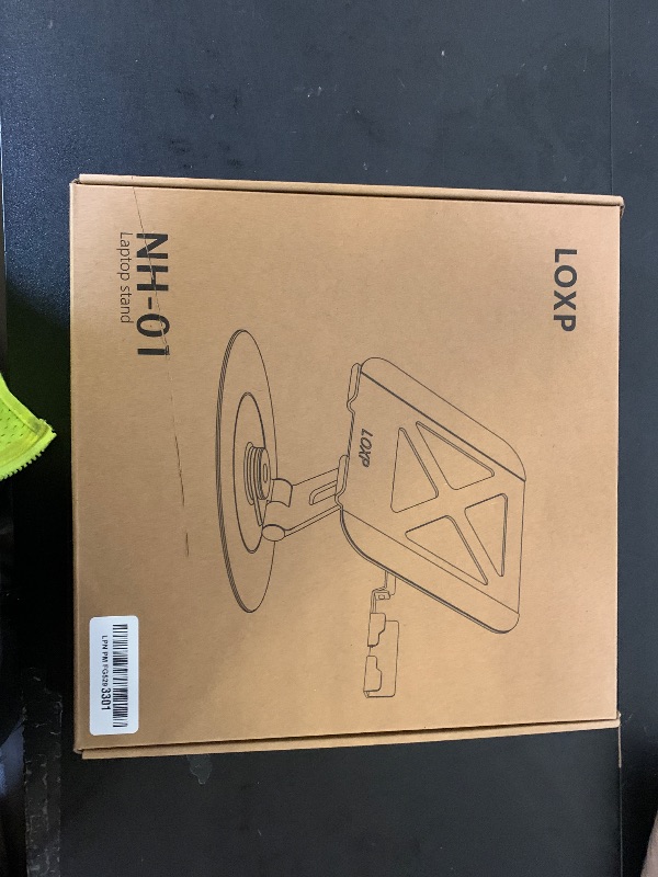 Photo 1 of LOXP Laptop Stand with Phone Holder, Adjustable Laptop Stand, Aluminum Computer Mount Holder, Ergonomics Laptop Riser for Desk, Fits MacBook, up to 17.3" All Notebooks Silver